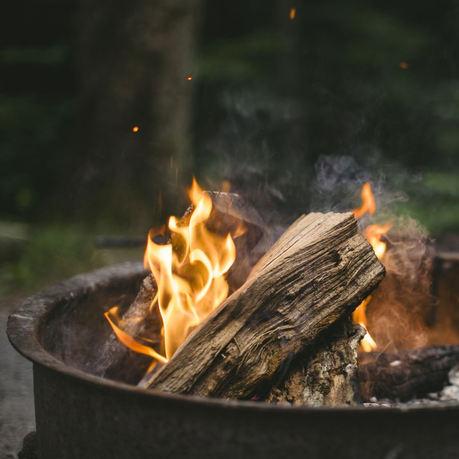 campfire burning